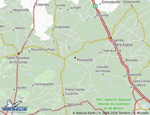 MICHELIN Picauville map - ViaMichelin