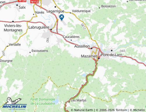 MICHELIN Aiguefonde map - ViaMichelin