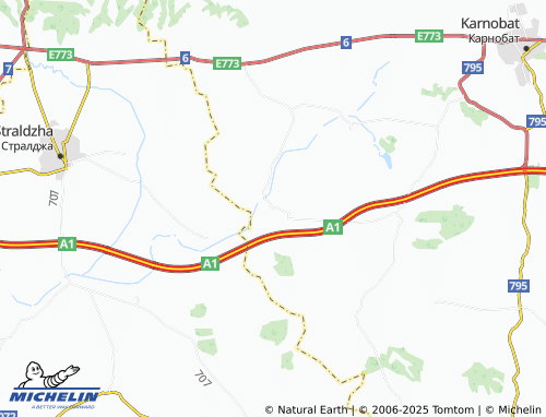 MICHELIN Devetak map - ViaMichelin