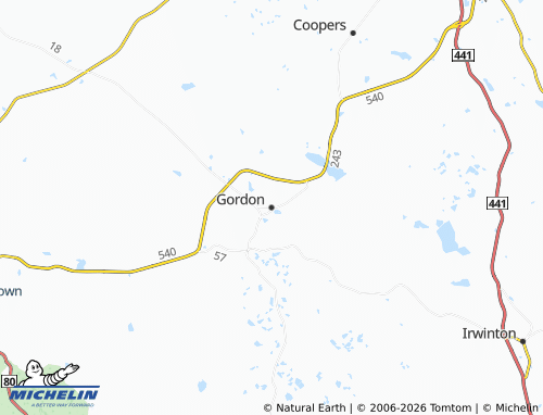 Mappa MICHELIN Gordon - ViaMichelin