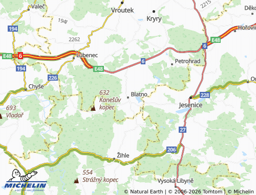 Mappa MICHELIN Blatno - ViaMichelin
