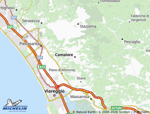 MICHELIN Camaiore map - ViaMichelin