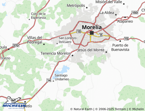 MICHELIN Tenencia Morelos map - ViaMichelin