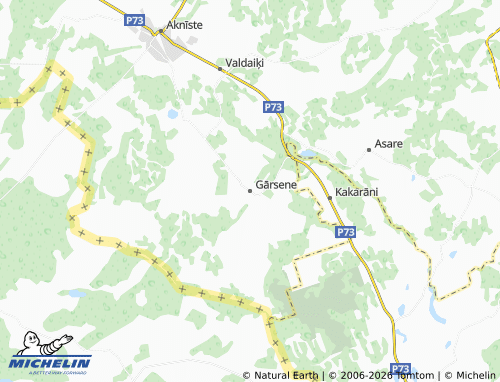 Mapa MICHELIN Gārsenes pagasts - ViaMichelin