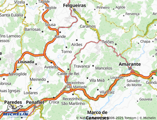Carte MICHELIN Carreira - ViaMichelin