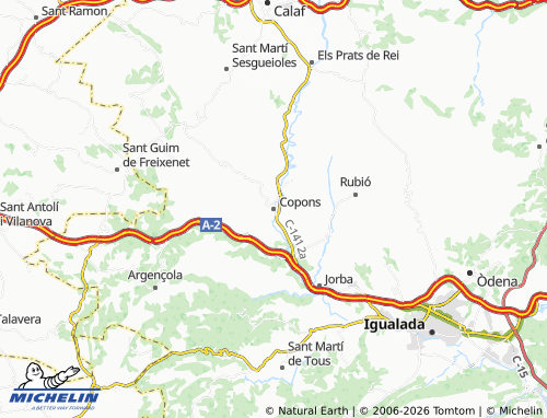 MICHELIN Copons map - ViaMichelin