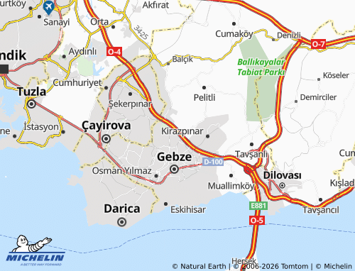 MICHELIN İnönü map - ViaMichelin