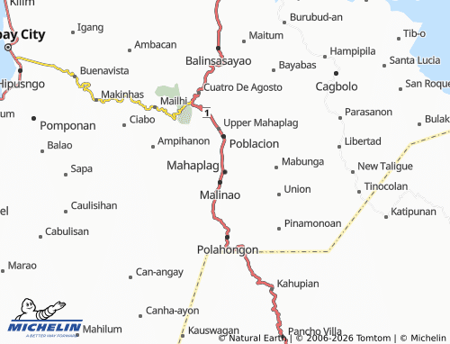 MICHELIN Mahaplag map - ViaMichelin