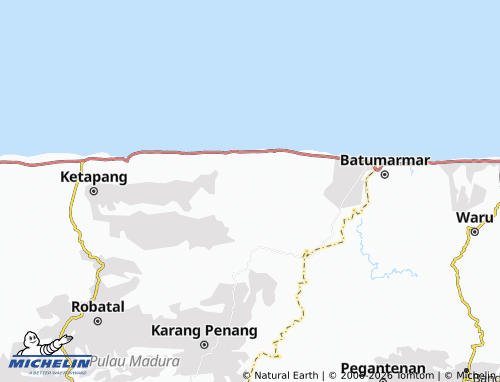 MICHELIN Bira Timur map - ViaMichelin