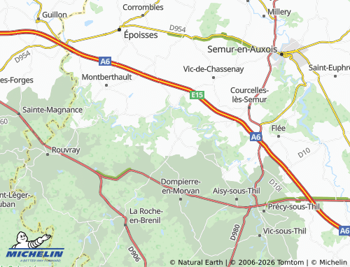 Carte MICHELIN Thoste - ViaMichelin