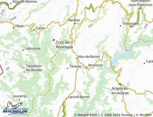 Mapa MICHELIN Mur-de-Barrez - ViaMichelin