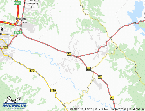 Mapa MICHELIN Mrčajevci - ViaMichelin