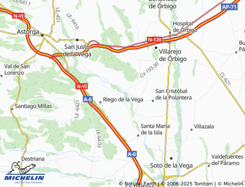 MICHELIN San Félix de la Vega map - ViaMichelin