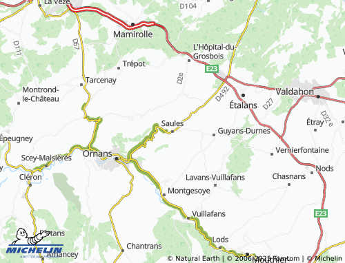 MICHELIN Saules map - ViaMichelin