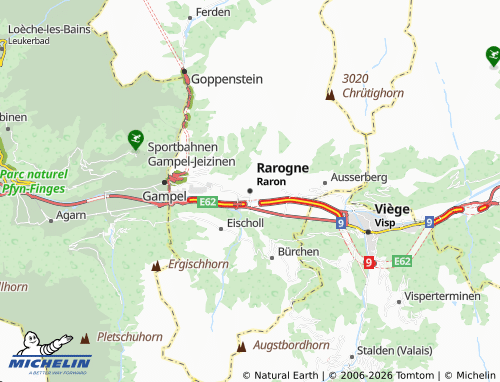 MICHELIN Raron map - ViaMichelin