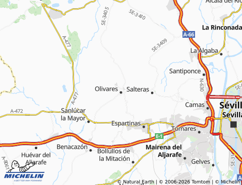 Kaart MICHELIN Olivares - ViaMichelin