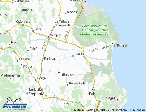 MICHELIN-Landkarte Gualta - ViaMichelin