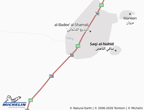 MICHELIN-Landkarte al-Badee' al-Janoubi - ViaMichelin