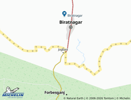 Kaart MICHELIN Jogbani - ViaMichelin