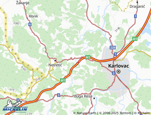 MICHELIN Donje Stative map - ViaMichelin