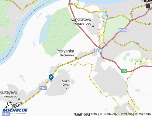 MICHELIN-Landkarte Pes'yanka - ViaMichelin