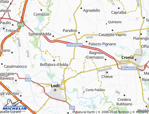MICHELIN Dovera map - ViaMichelin