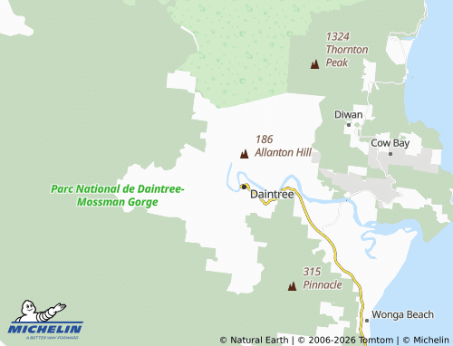 MICHELIN Upper Daintree map - ViaMichelin