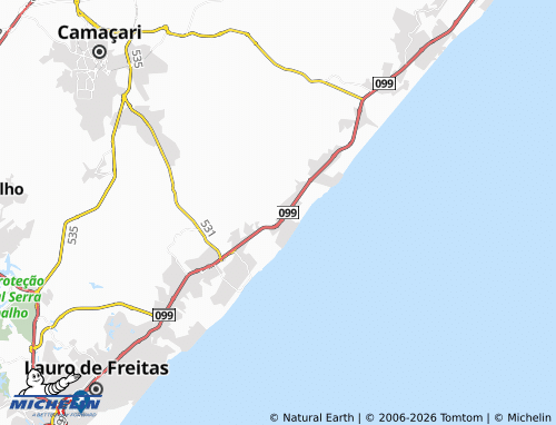 MICHELIN Coqueiros de Arembepe map - ViaMichelin