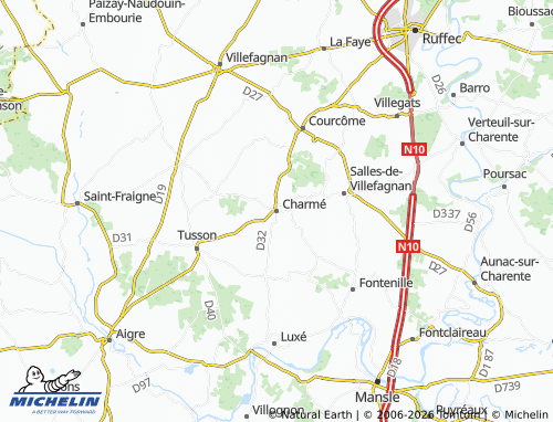 Mapa MICHELIN Charmé - ViaMichelin