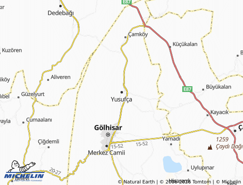 Kaart MICHELIN Yusufça - ViaMichelin