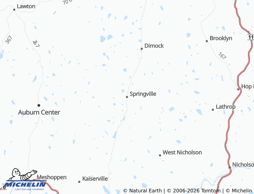 Carte MICHELIN Springville - ViaMichelin