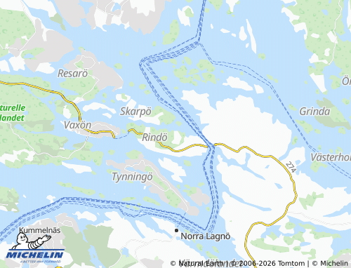 MICHELIN-Landkarte Rindöby - ViaMichelin
