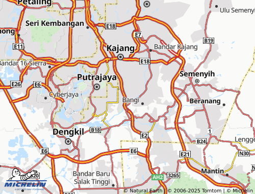 MICHELIN-Landkarte Seksyen 14 Bandar Baru Bangi - ViaMichelin
