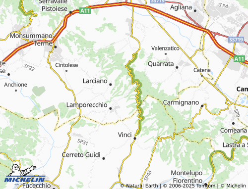 MICHELIN Spicchio map - ViaMichelin