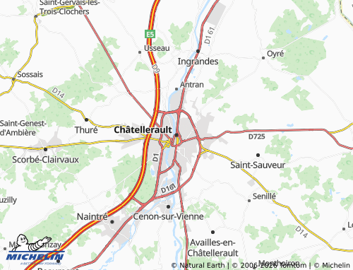 Mapa MICHELIN Châtellerault - ViaMichelin