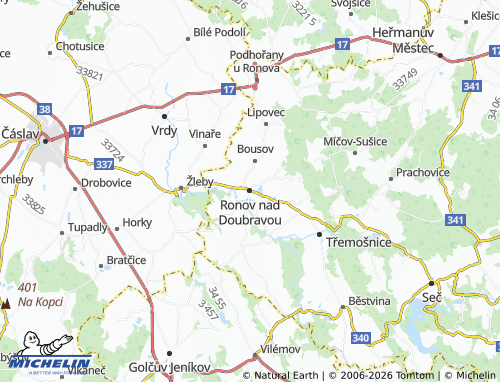 Mappa MICHELIN Ronov nad Doubravou - ViaMichelin