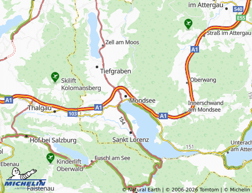 MICHELIN Mondsee map - ViaMichelin