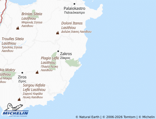 Carte MICHELIN Kato Zakros - ViaMichelin