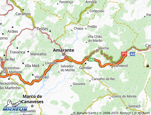 Mapa MICHELIN Cimo da Vila de Lufrei - ViaMichelin