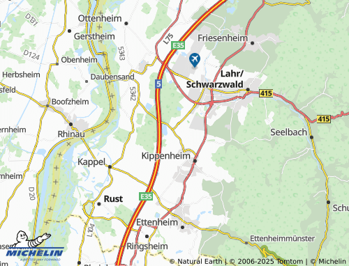 MICHELIN-Landkarte Kippenheimweiler - ViaMichelin