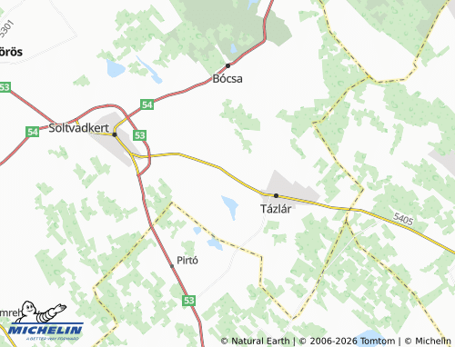 MICHELIN Felsőtelep map - ViaMichelin