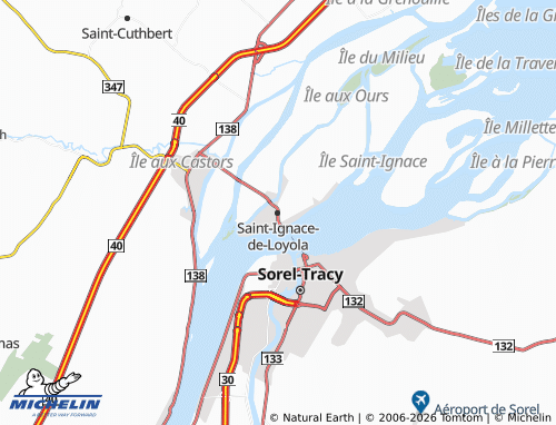 Carte MICHELIN Saint-Ignace-de-Loyola - ViaMichelin