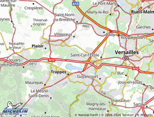 Mapa MICHELIN Bois-d'Arcy - ViaMichelin