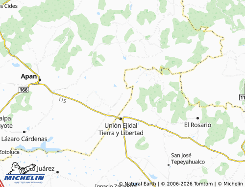 Mapa MICHELIN Santiago Tetlapayac - ViaMichelin