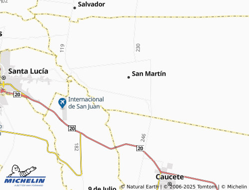 Carte MICHELIN Villa Don Bosco (Est. Angaco Sud) - ViaMichelin