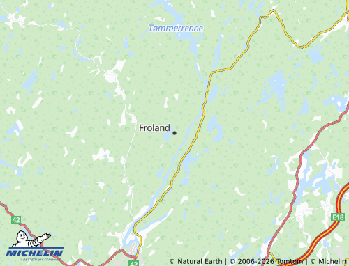 MICHELIN Froland map - ViaMichelin