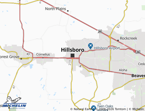 Carte MICHELIN Hillsboro - ViaMichelin