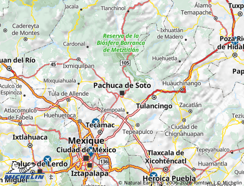 Kaart MICHELIN Hidalgo - ViaMichelin