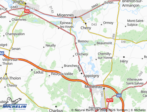 Mappa MICHELIN Chichery - ViaMichelin