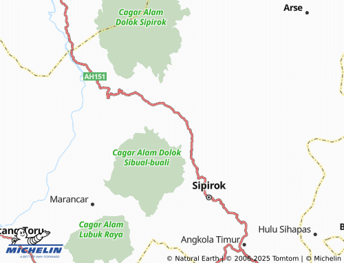 MICHELIN Padang Bujur map - ViaMichelin